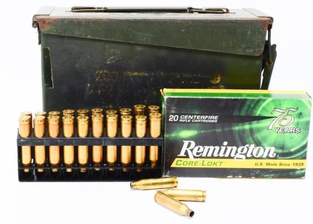 Lot 1480: 53 Count Empty 7mm, .30-06, & .243 Brass Casings