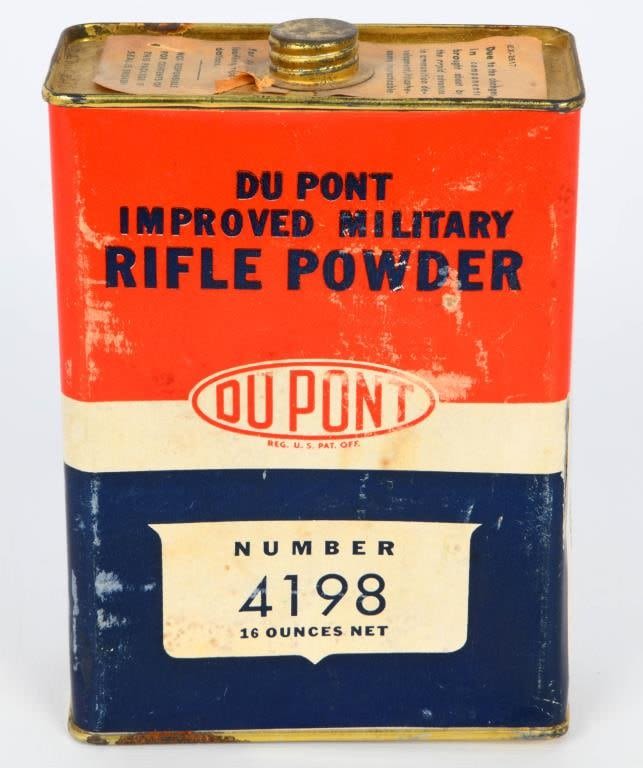 Lot 1508: Vintage Du Pont Improved Military Rifle Powder