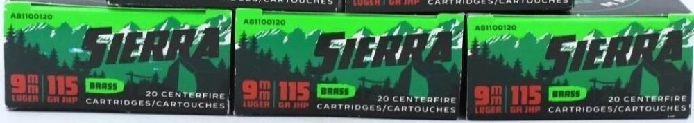 Lot 52: 100 Rounds Of Sierra 9mm Luger Ammunition
