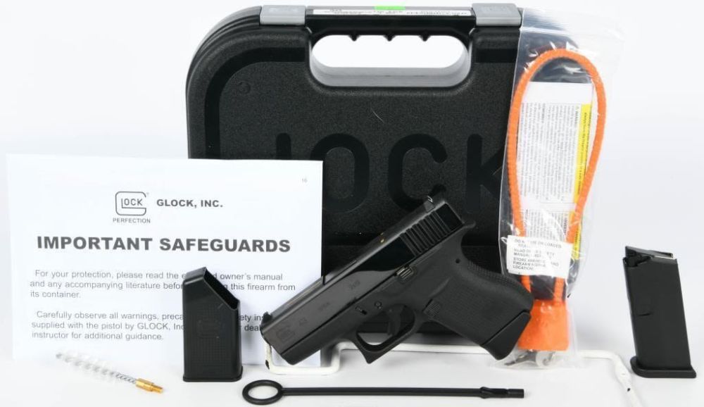Lot 81: NEW Glock G43 Wolf Engraved Semi Auto Pistol 9MM