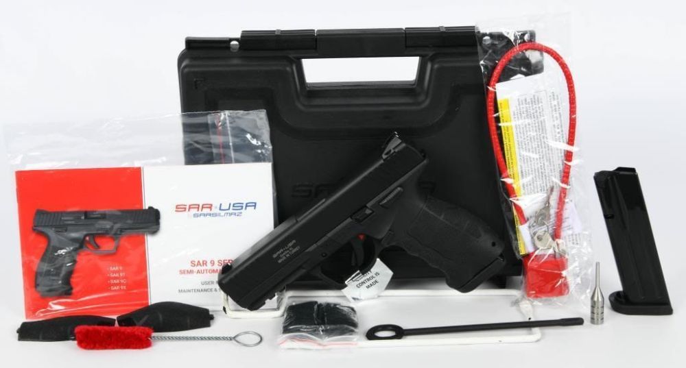 Lot 93: NEW Sarsilmaz USA SAR 9 Semi Auto Pistol 9mm
