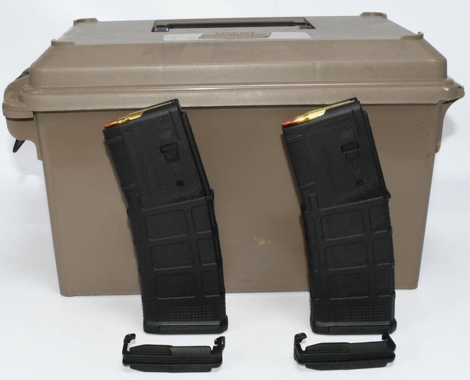 Lot 103: 450 Rounds Of 5.56/.223 Ammo W/ Mags & Container