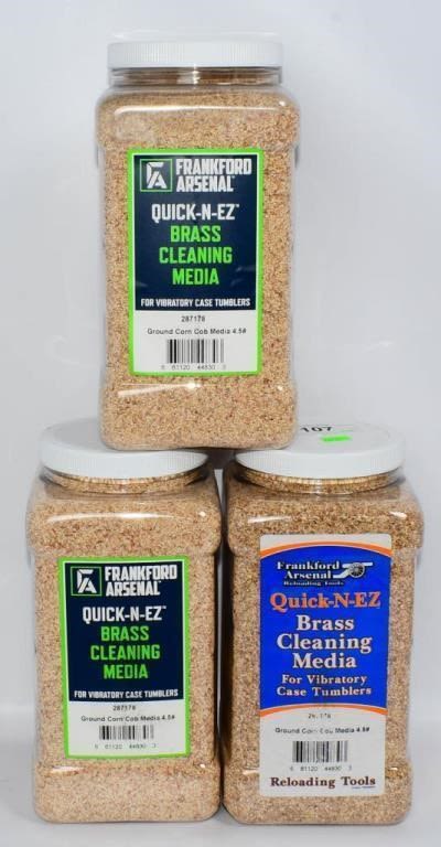 Lot 107: 3 4.5 LB Containers Of New Frank Corn...