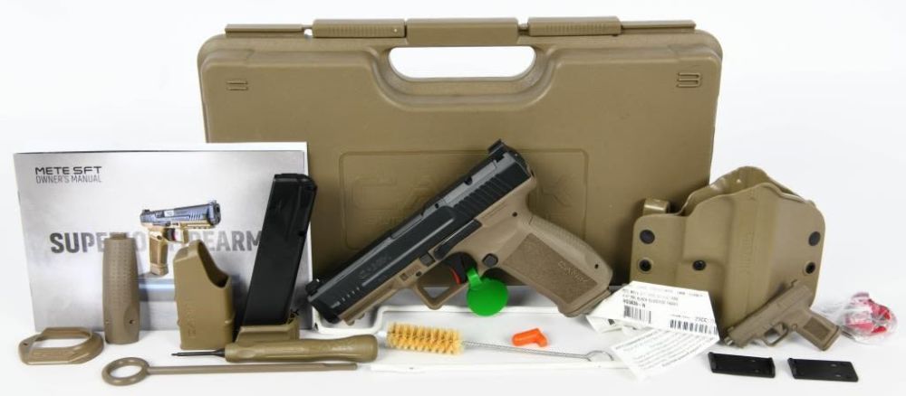Lot 117: NEW Canik Mete SFT Semi Auto Pistol FDE  9mm