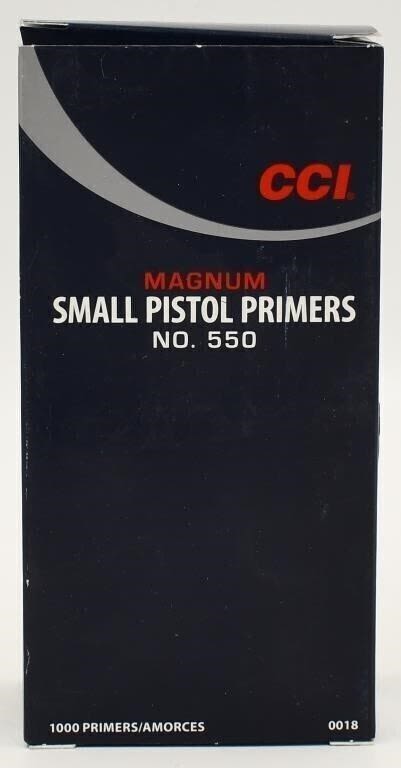 Lot 131: 1000 Count CCI Small Pistol Magnum Primers #550