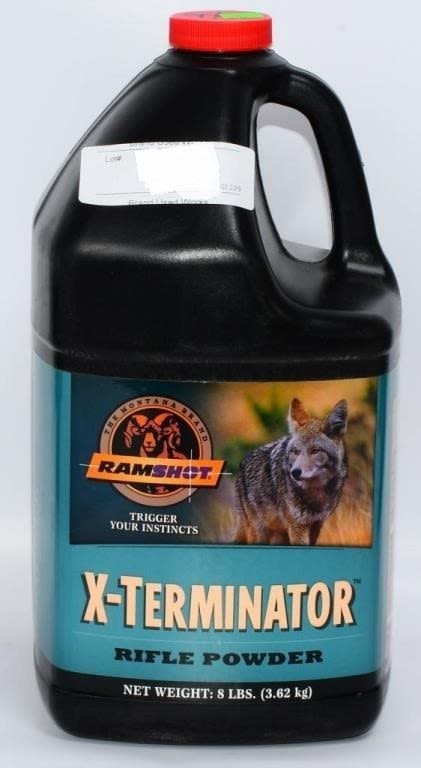 Lot 203: 8 LB Container Ramshot X-Terminator Gun Powder X-Terminator...