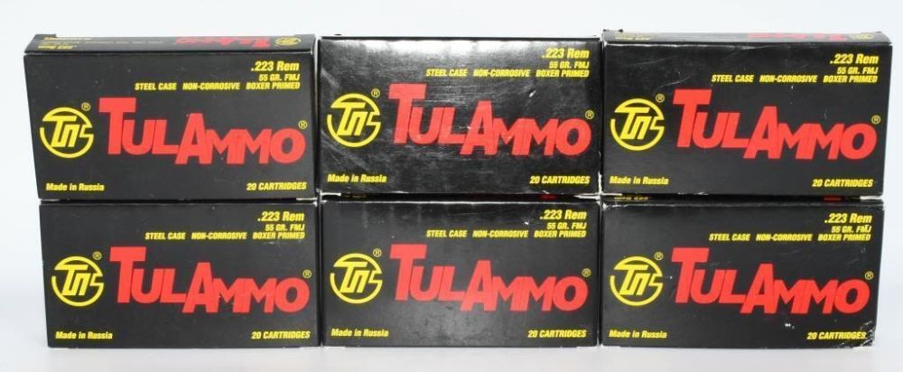 Lot 235: 120 Rounds of Tulammo .223 Rem Ammunition
