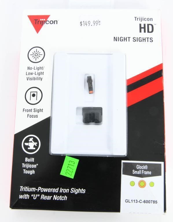 Lot 305: New Trijicon HD Night Sight Set For Glock Small