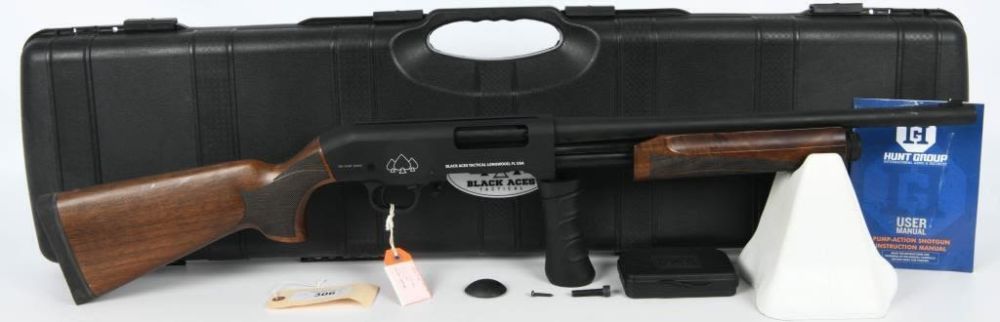 Lot 306: Black Aces Tactical Pro Series M Pump Shotgun 12GA