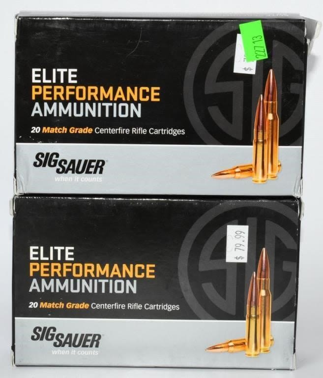 Lot 319: 40 Rounds Of Sig Sauer Elite .300 Win Mag Ammo