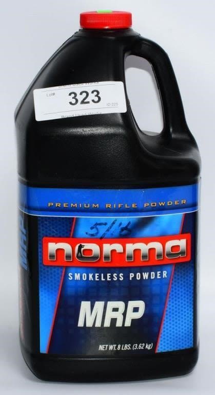 Lot 323: 8 Lb Container Norma MRP Smokeless Gun Powder...