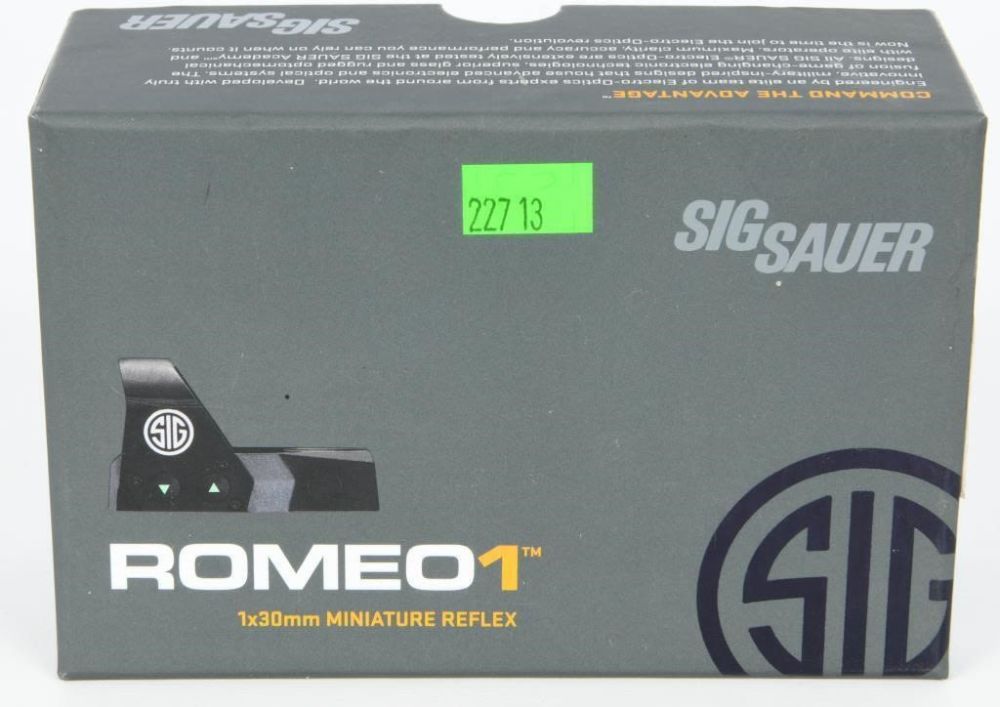 Lot 335: SIG Sauer Romeo1 1x30 Reflex Sight 3 MOA...