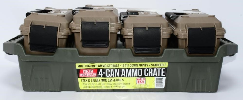 Lot 359: New MTM 4-Can Ammo Crate Combo with 30...