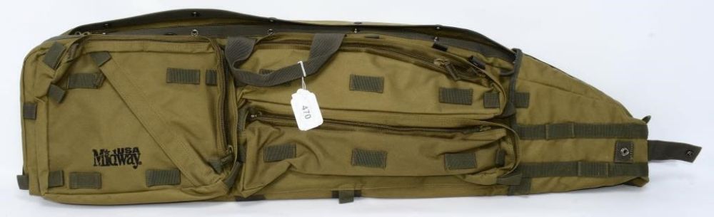 Lot 470: Midway OD Green Tactical Soft Padded Rifle Case