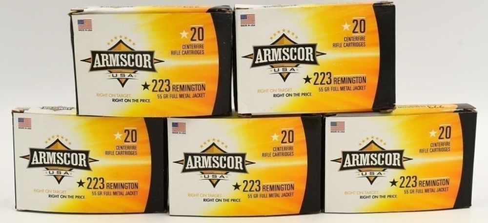 Lot 487: 100 Rounds Of Armscor .223 Rem Ammunition ,...