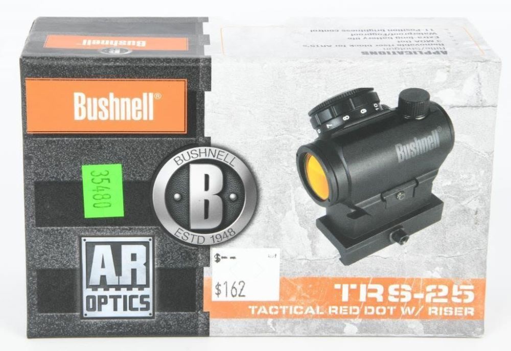 Lot 515: New Bushnell TRS-25 HiRise Red Dot Sight 1x25mm,...
