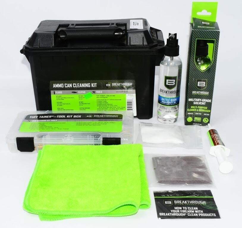 Lot 527: Breakthrough Technologies Ammo Can Cleaning Kit
