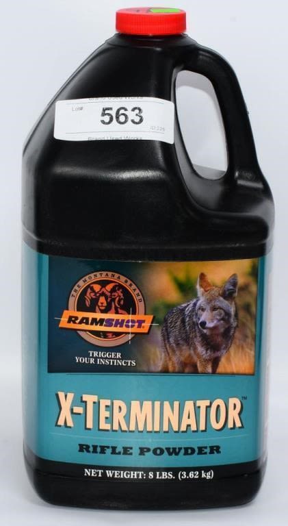 Lot 563: 8 LB Container Ramshot X-Terminator Gun Powder X-Terminator...