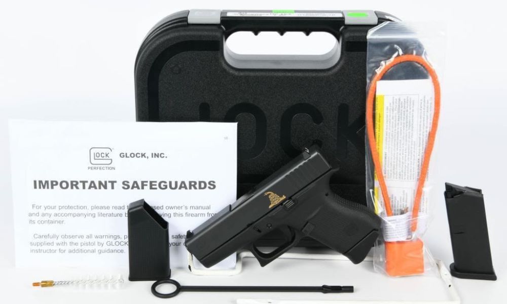 Lot 591: NEW Glock 43 Gadsden Semi Auto Pistol 9mm