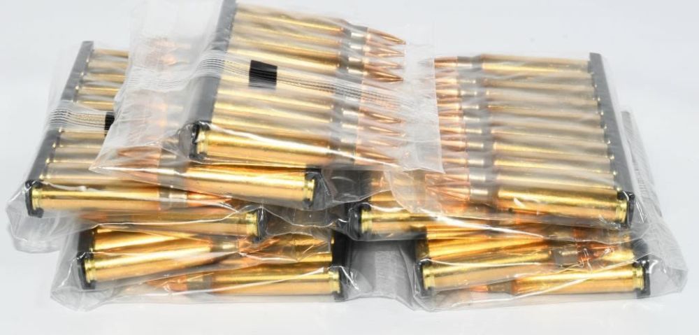 Lot 769: 100 Rounds Of 5.56x45mm Ammo on Stripper Clips