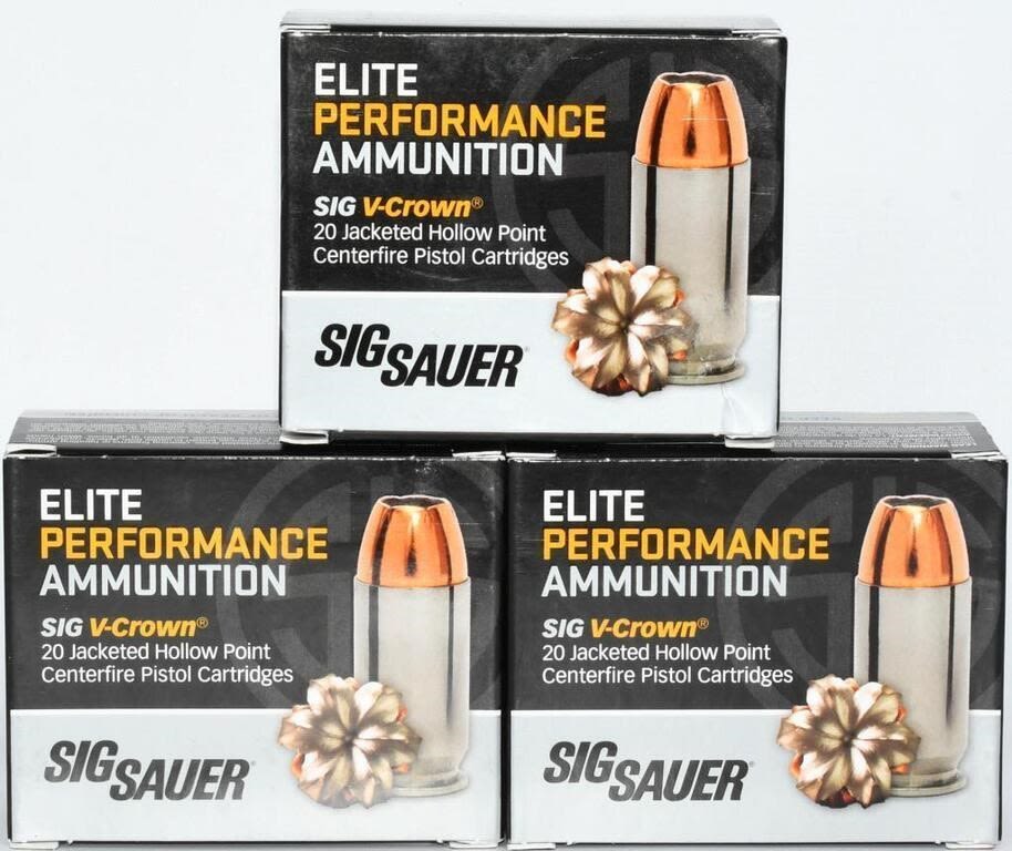 Lot 790: 60 Rounds Of Sig Sauer 10mm Elite Ammunition