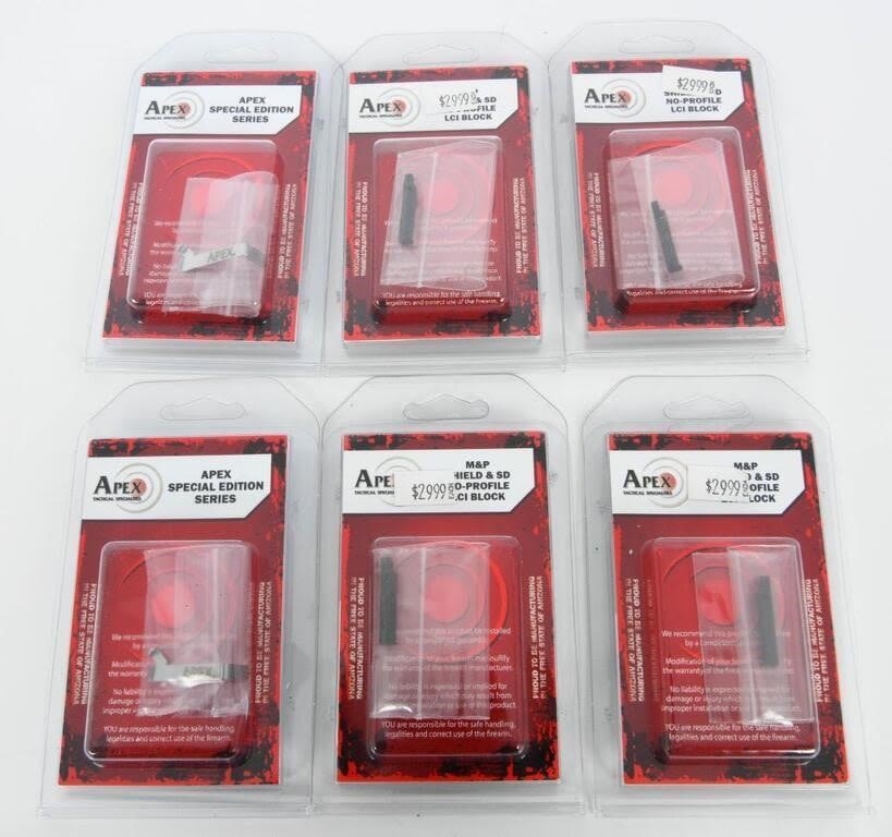 Lot 812: 6 New Apex M&P Shield Low Profile LCI Blocks