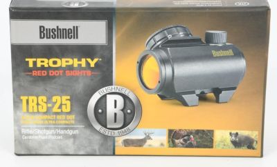 New Bushnell TRS-25 Trophy Series Red Dot Sight, The Bushnell Trophy 1x25mm TRS Red Dot Sight