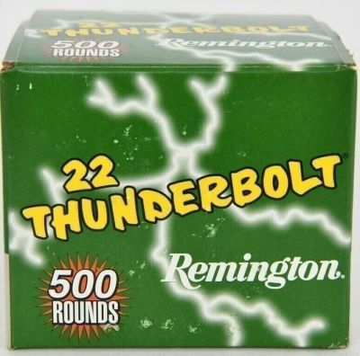 500 Rounds Of Remington Thunderbolt .22 LR Ammo 40 Grain Lead Round Nose Bulk The Remington