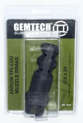 NIP Gemtech 5/8x24 Arrow Tri-Lug Muzzle Brake. Hello fellow firearm enthusiasts! On the auction