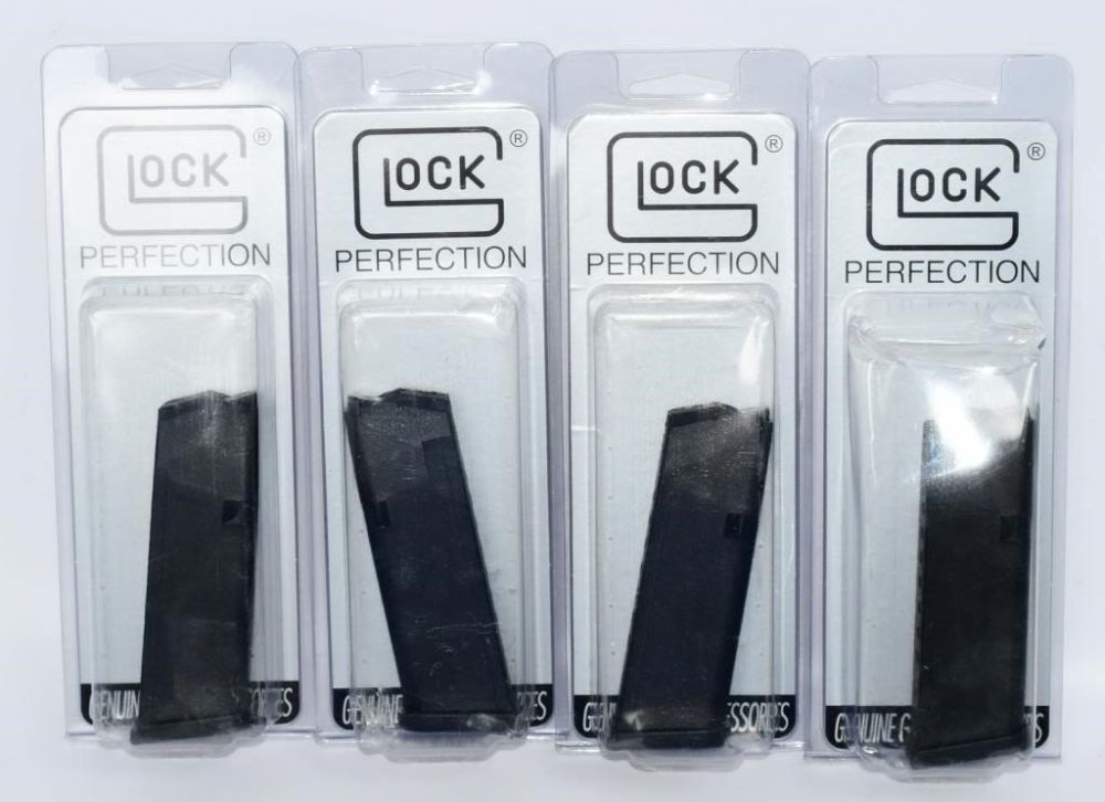 Lot 866: 4 NIP GLOCK 19, 9mm 10 Round Magazines...