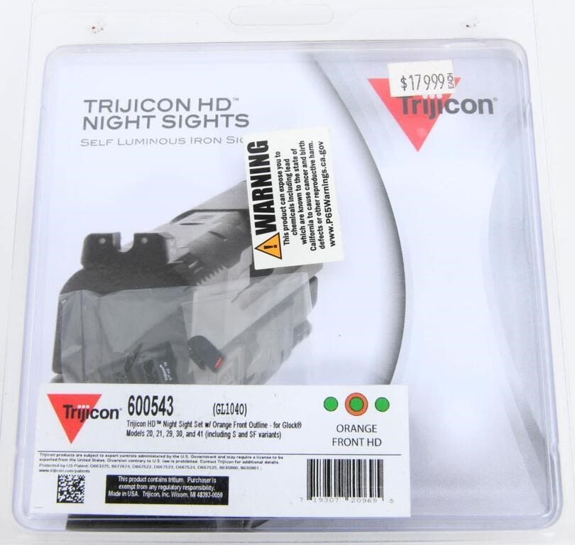 Lot 905: New Trijicon HD Night Sight Set For Glock...