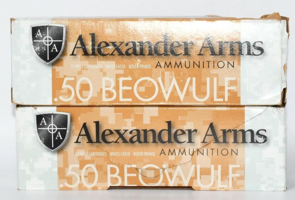 Lot 910: 40 Rounds of Alexander Arms .50 Beowulf Ammo