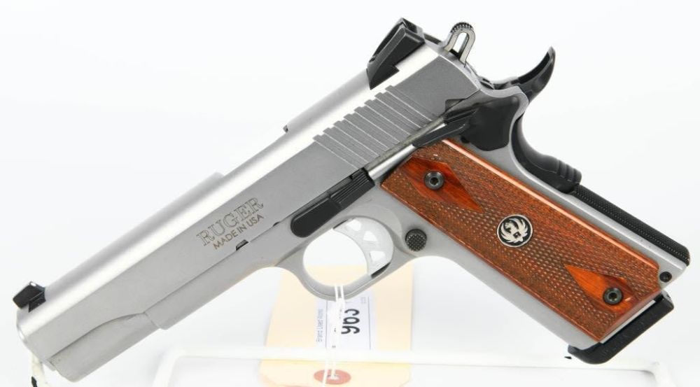 Lot 963: Ruger SR1911 Semi Auto Pistol .45 ACP