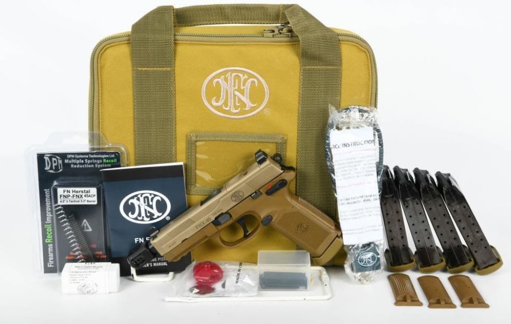 Lot 1002: FN FNX-45 Tactical Semi Auto Pistol .45 ACP