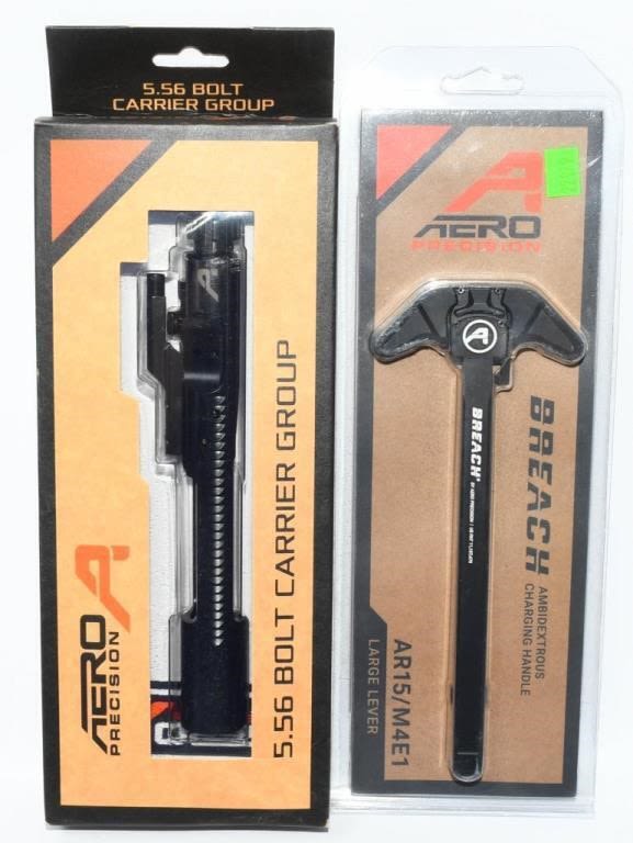 Lot 1073: NIP Aero Precision BCG & AR-15 Charging Handle