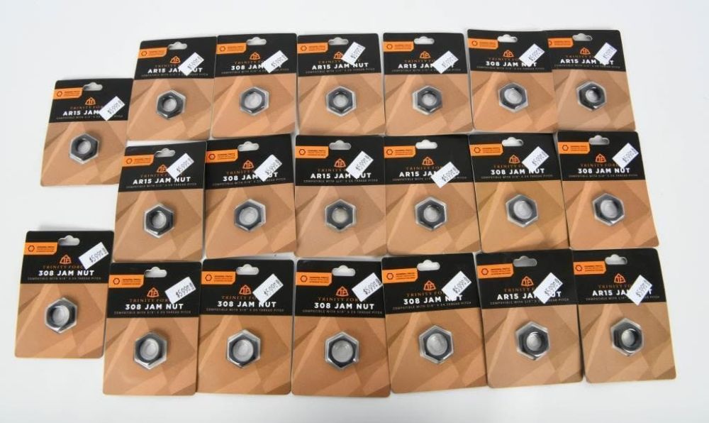 Lot 1079: 20 New in Package Trinity Force Jamnuts