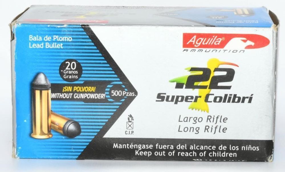 Lot 1102: 500 Rounds of Aguila .22 LR Ammunition