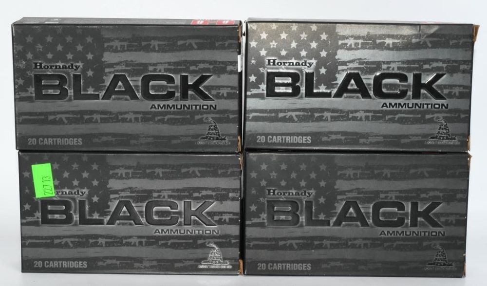 Lot 1105: 80 Rounds Hornady BLACK 6mm ARC Ammunition