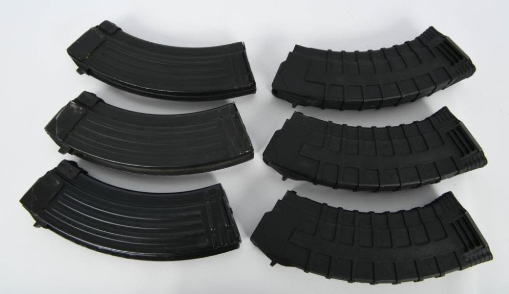 Lot 1109: 6 AK-47 30 Round Magazines W/ Some Ammunition
