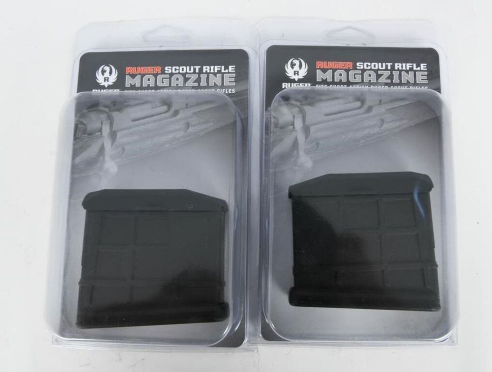 Lot 1127: 2 NIP Ruger Scout 5 Round Rifle Magazines
