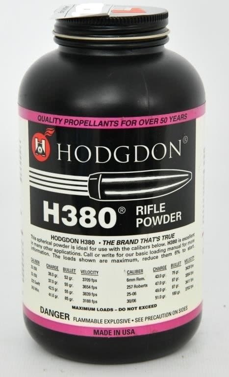 Lot 683: Hodgdon H380 Spherical Rifle Powder 1 lbs