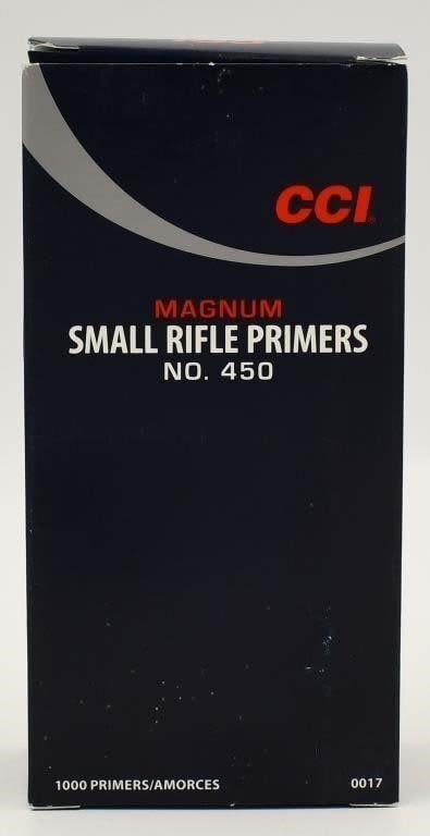 Lot 761: 1000 Count Of CCI Small Rifle Magnum Primers #450