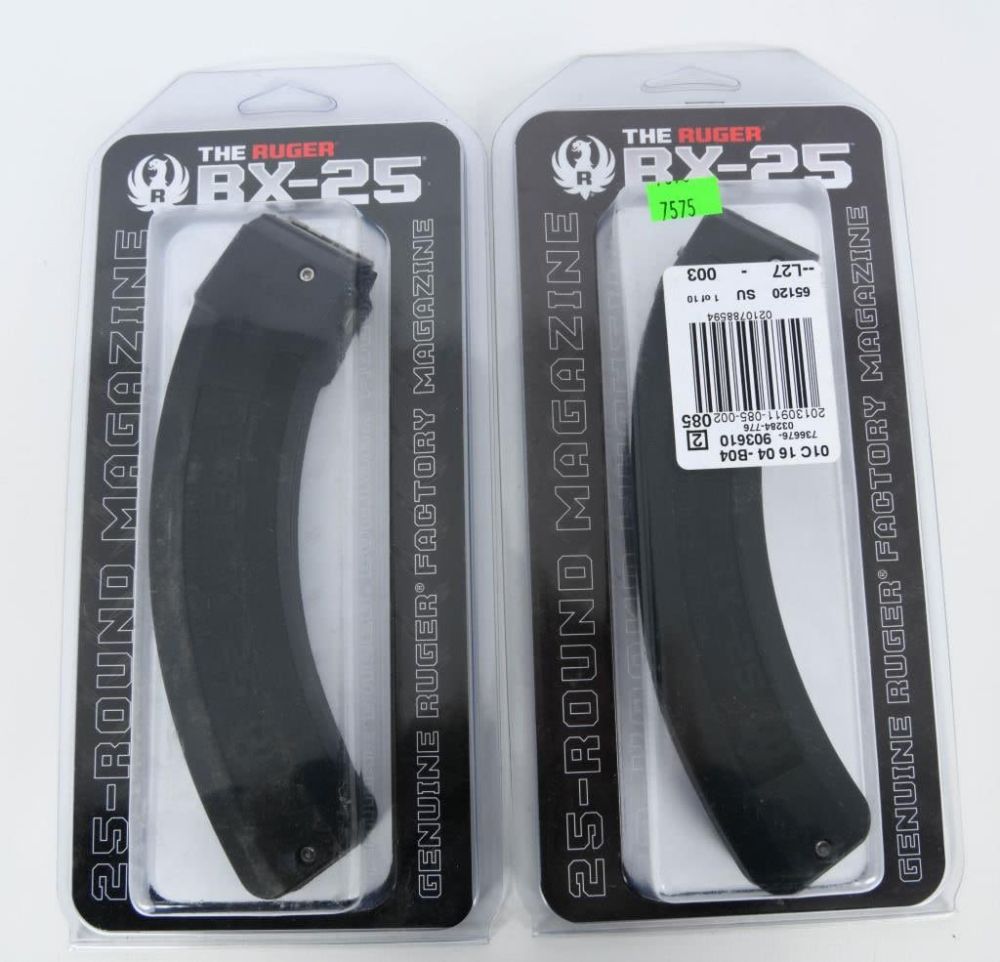 Lot 776: 2 New In Package Ruger 10/22 BX-25 Magazine .22