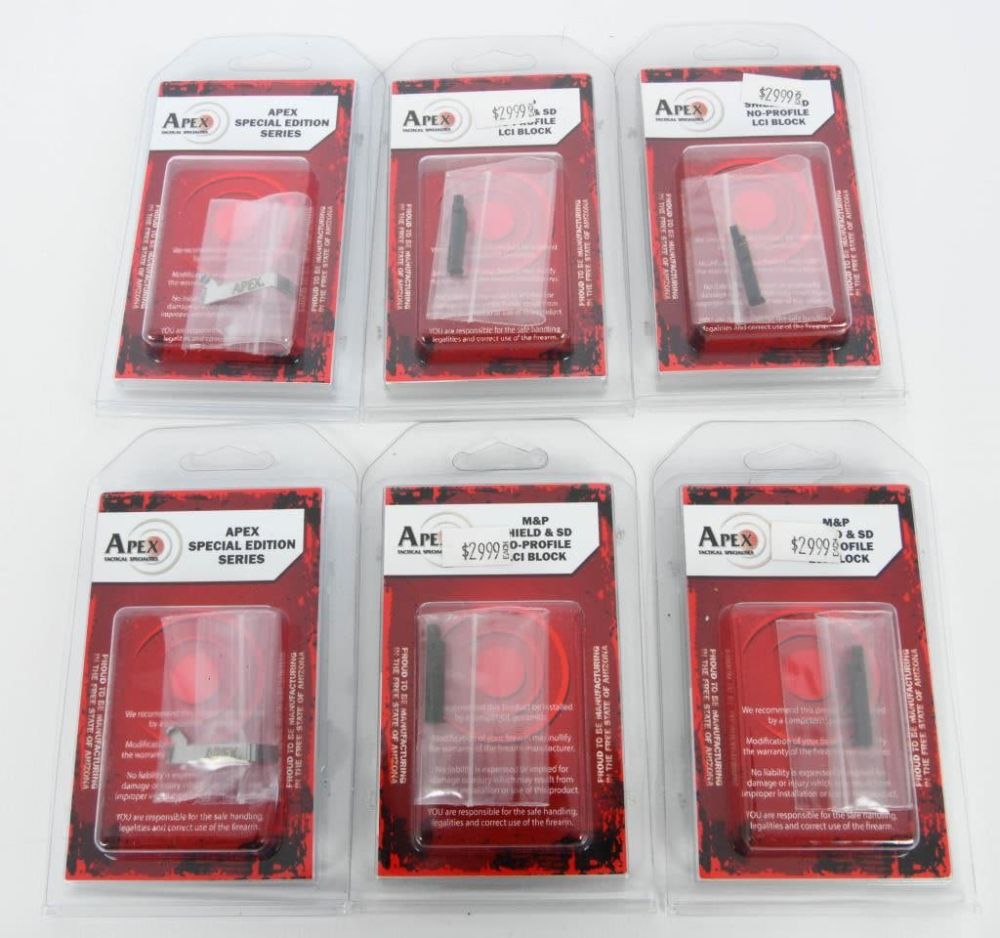 Lot 812: 6 New Apex M&P Shield Low Profile LCI Blocks