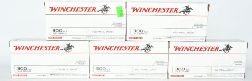 Lot 829: 100 Rounds Of Winchester .300 Blackout Ammunition