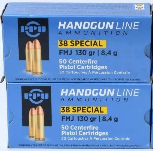 Lot 880: 100 Rounds of Prvi Partizan .38 Special Ammunition