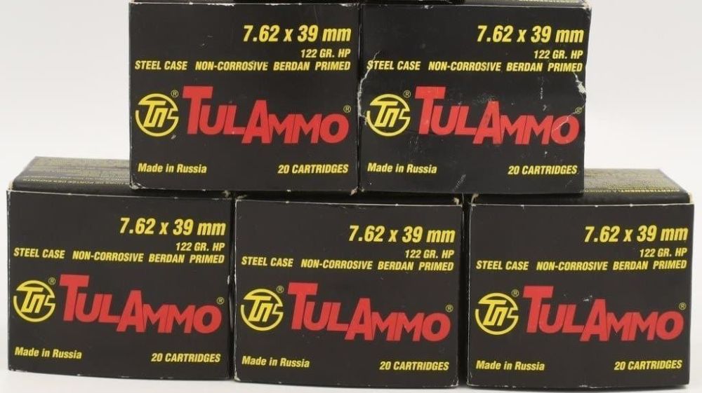 Lot 982: 100 Rounds Of TulAmmo 7.62x39mm Ammunition