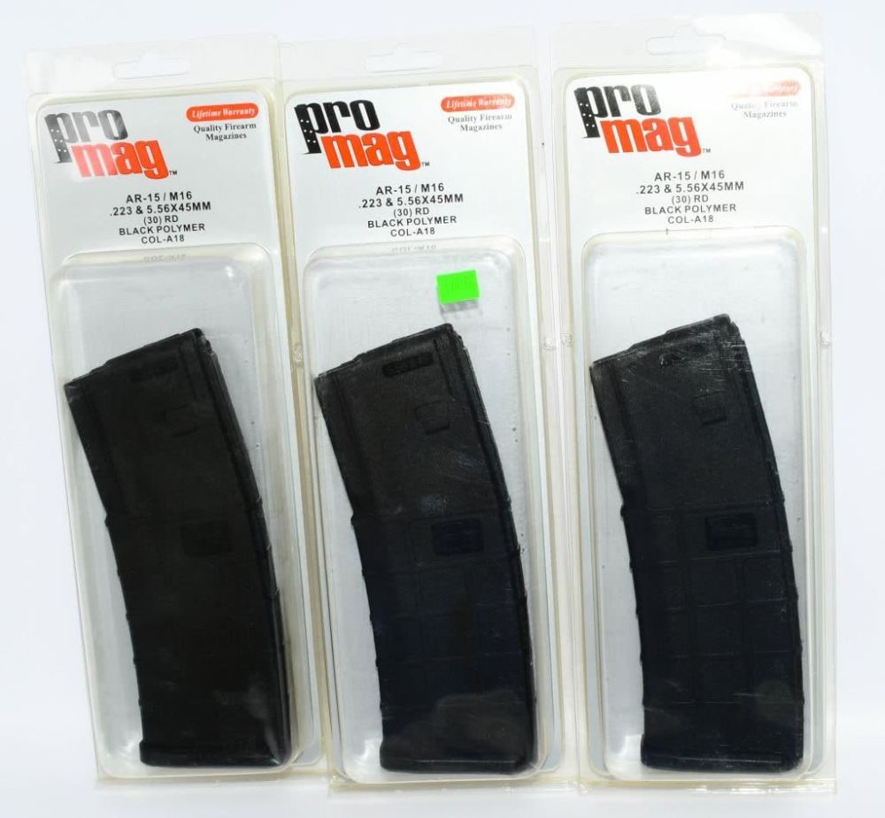 Lot 986: 3 NIP Promag AR-15/M16 .223/5.56x45mm Magazines