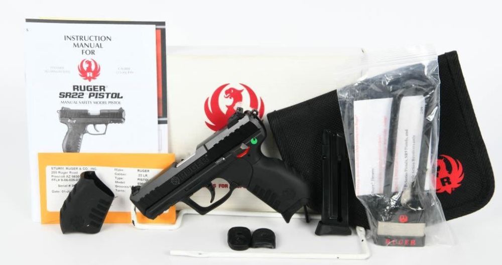 Lot 1032: Ruger SR22 Semi Auto Pistol .22 Long Rifle