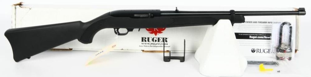 Lot 1035: Synthetic Ruger 10/22 Semi Auto Rifle .22 LR